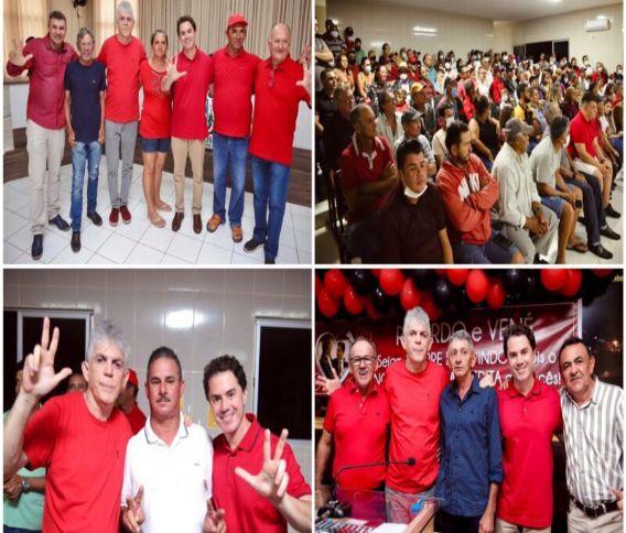 Em agenda conjunta, Veneziano e Ricardo recebem apoios de lideranças de três cidades do Cariri e Seridó